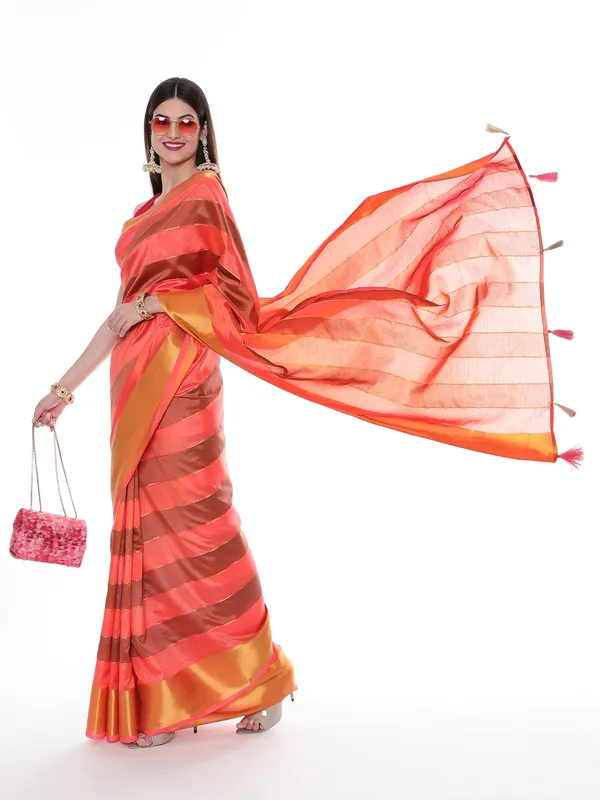 Suha_Womens_Grand_Fashion_Ethnic_Peach_Color_Saree