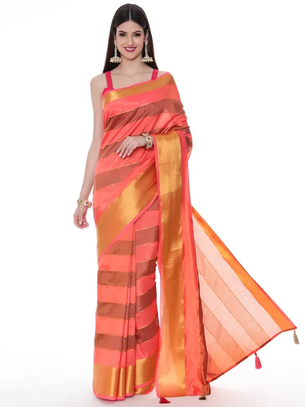Suha_Womens_Grand_Fashion_Ethnic_Peach_Color_Saree