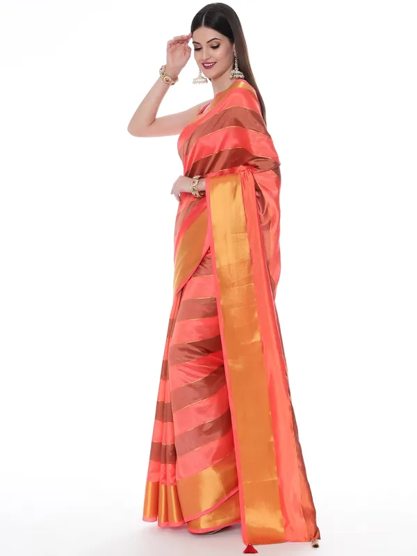 Suha_Womens_Grand_Fashion_Ethnic_Peach_Color_Saree