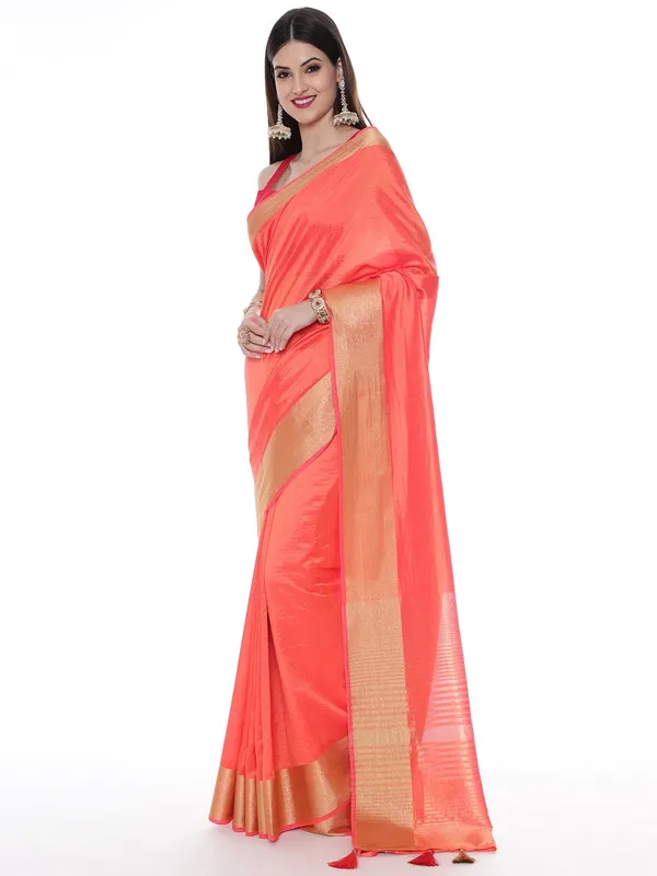 Suha_Womens_Grand_Fashion_Ethnic_Peach_Color_Saree