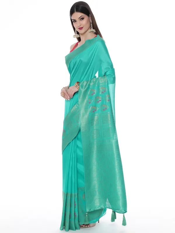 Suha_Womens_Grand_Fashion_Ethnic_Blue_Color_Saree