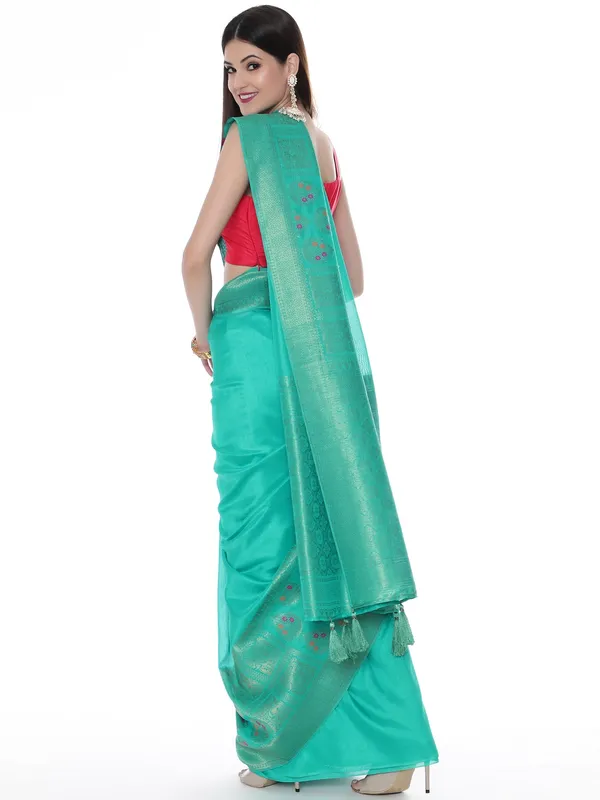 Suha_Womens_Grand_Fashion_Ethnic_Blue_Color_Saree