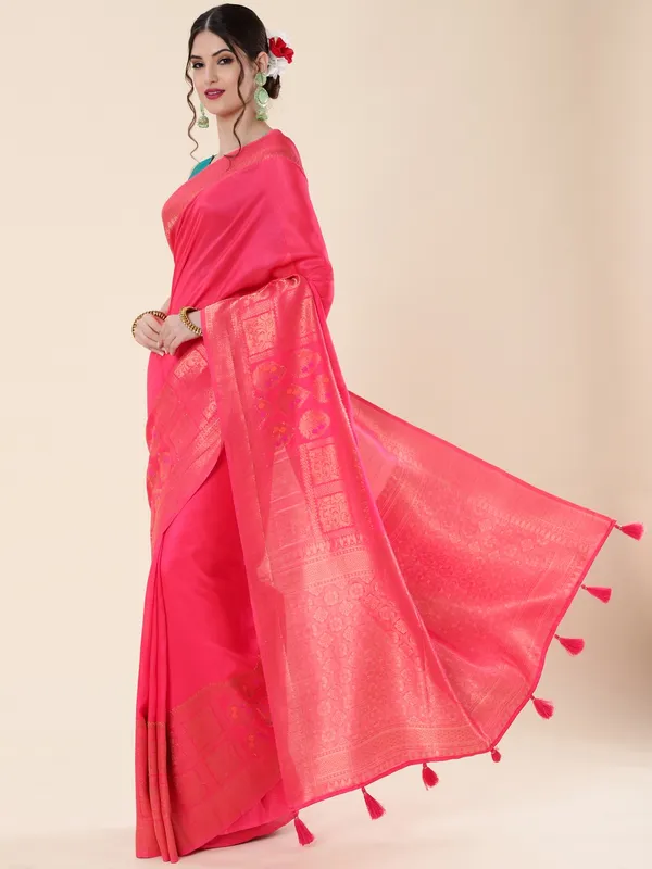 Suha_Womens_Grand_Fashion_Ethnic_Pink_Color_Saree