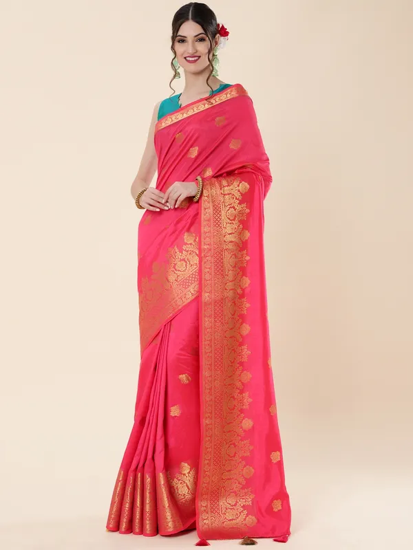 Suha_Womens_Grand_Fashion_Ethnic_Pink_Color_Saree