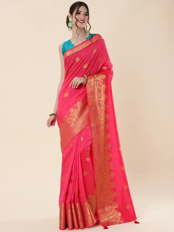 Suha_Womens_Grand_Fashion_Ethnic_Pink_Color_Saree