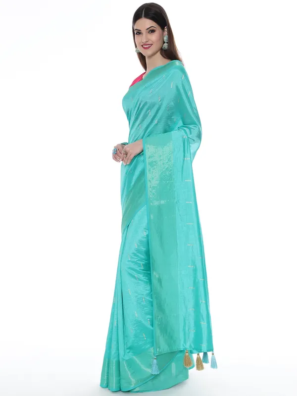 Suha_Womens_Grand_Fashion_Ethnic_Blue_Color_Saree