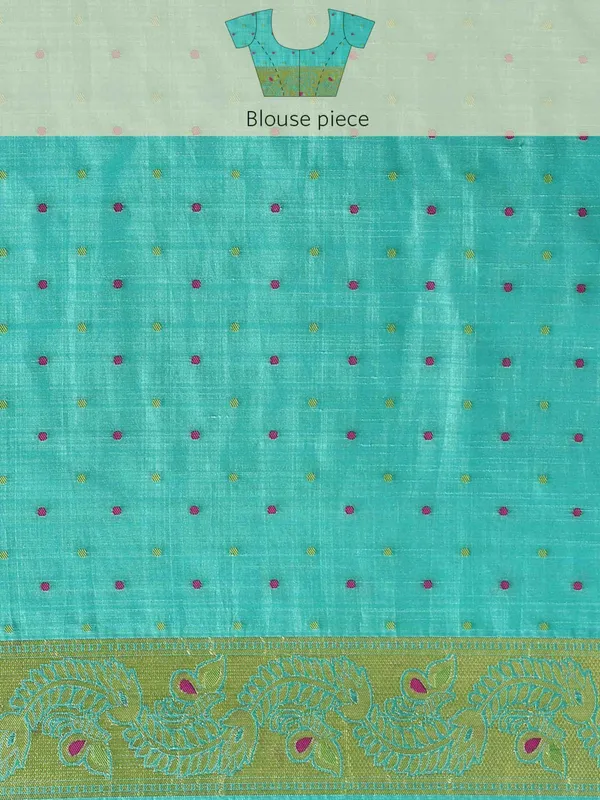 Suha_Womens_Grand_Fashion_Ethnic_Turquoise_Blue_Color_Saree