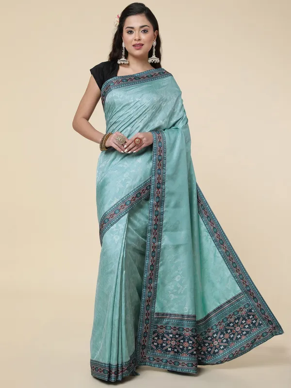 Suha_Womens_Grand_Fashion_Ethnic_Blue_Color_Saree