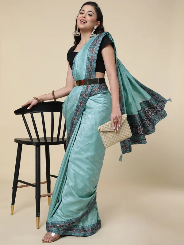 Suha_Womens_Grand_Fashion_Ethnic_Blue_Color_Saree