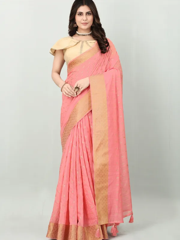 Suha_Womens_Grand_Fashion_Ethnic_Pink_Color_Saree