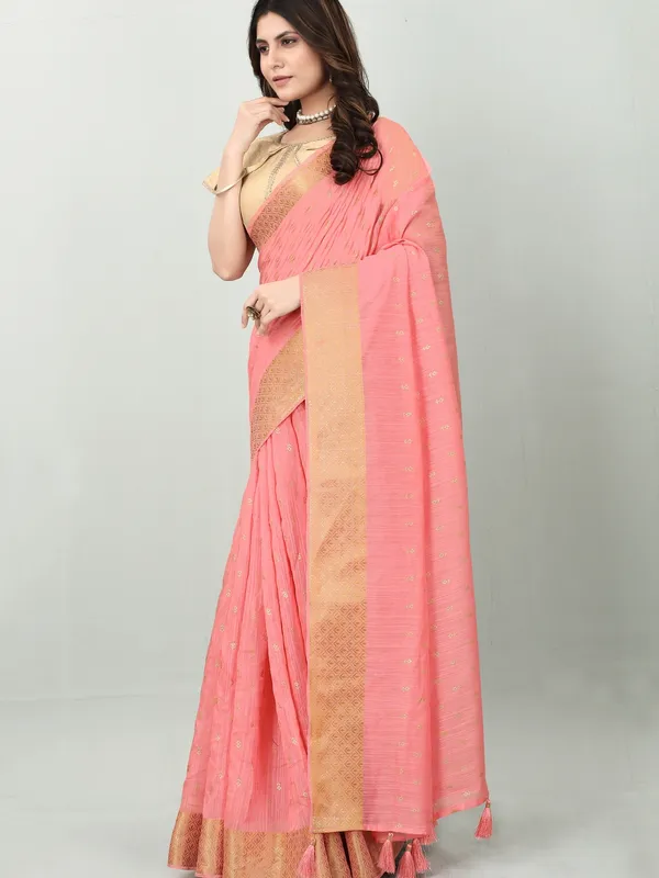 Suha_Womens_Grand_Fashion_Ethnic_Pink_Color_Saree