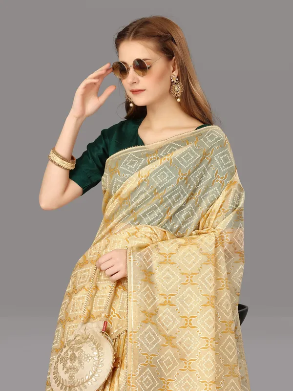Suha_Womens_Grand_Fashion_Ethnic_Beige_Color_Saree