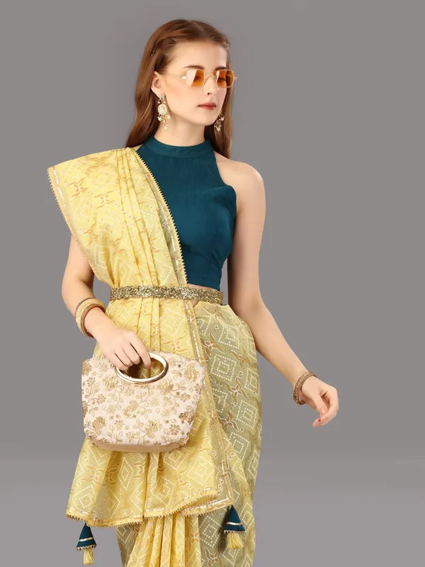Suha_Womens_Grand_Fashion_Ethnic_Yellow_Color_Saree