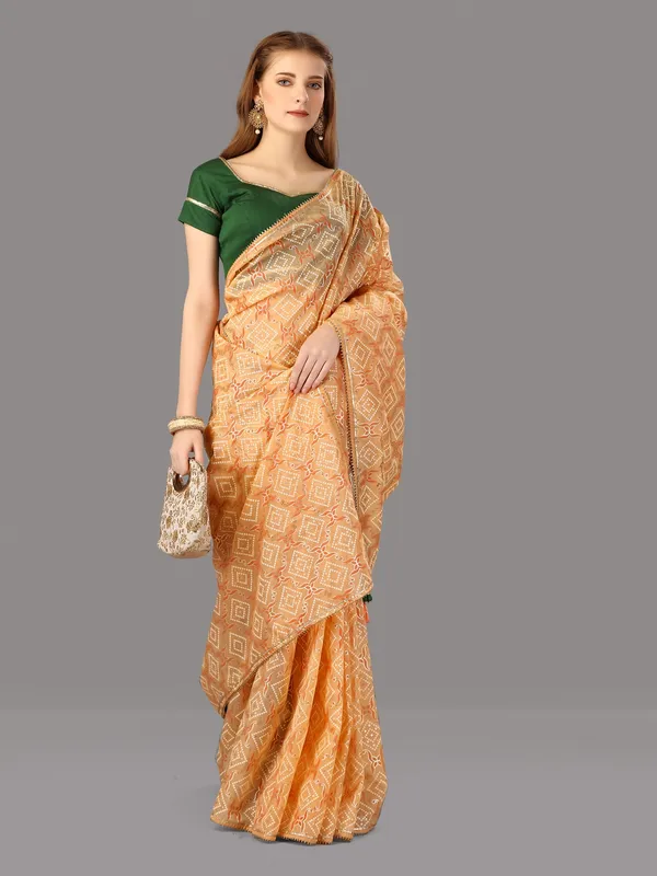 Suha_Womens_Grand_Fashion_Ethnic_Orange_Color_Saree