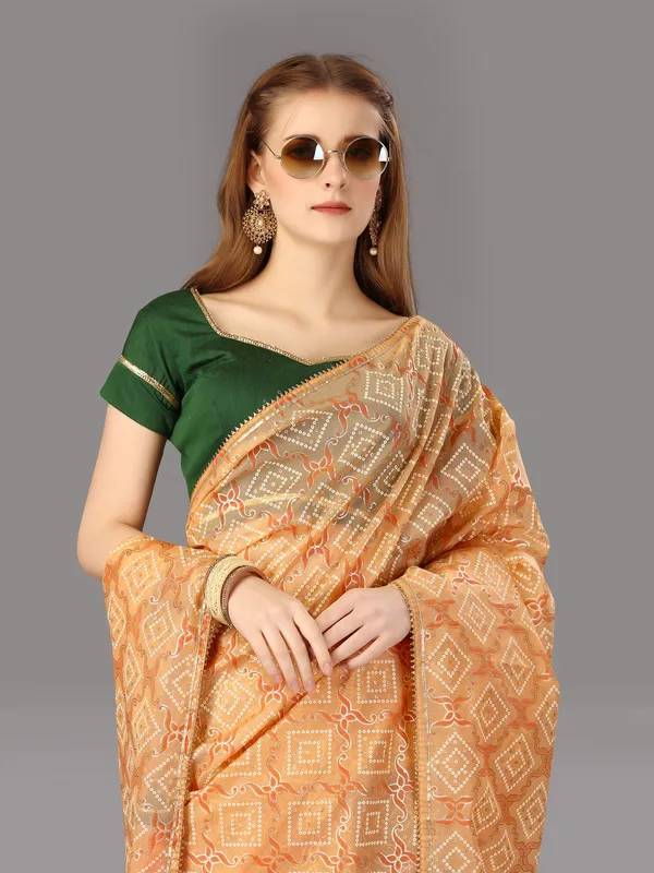 Suha_Womens_Grand_Fashion_Ethnic_Orange_Color_Saree