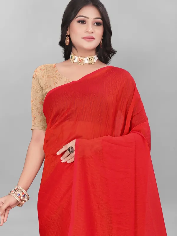 Suha_Womens_Grand_Fashion_Ethnic_Red_Color_Saree