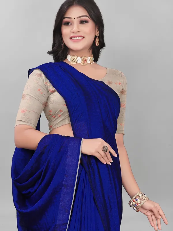 Suha_Womens_Grand_Fashion_Ethnic_Blue_Color_Saree