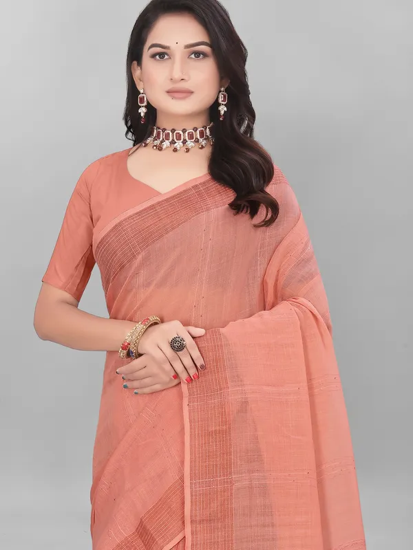 Suha_Womens_Grand_Fashion_Ethnic_Peach_Color_Saree