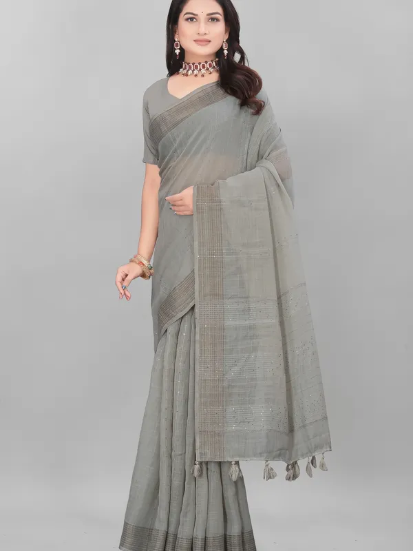 Suha_Womens_Grand_Fashion_Ethnic_Grey_Color_Saree