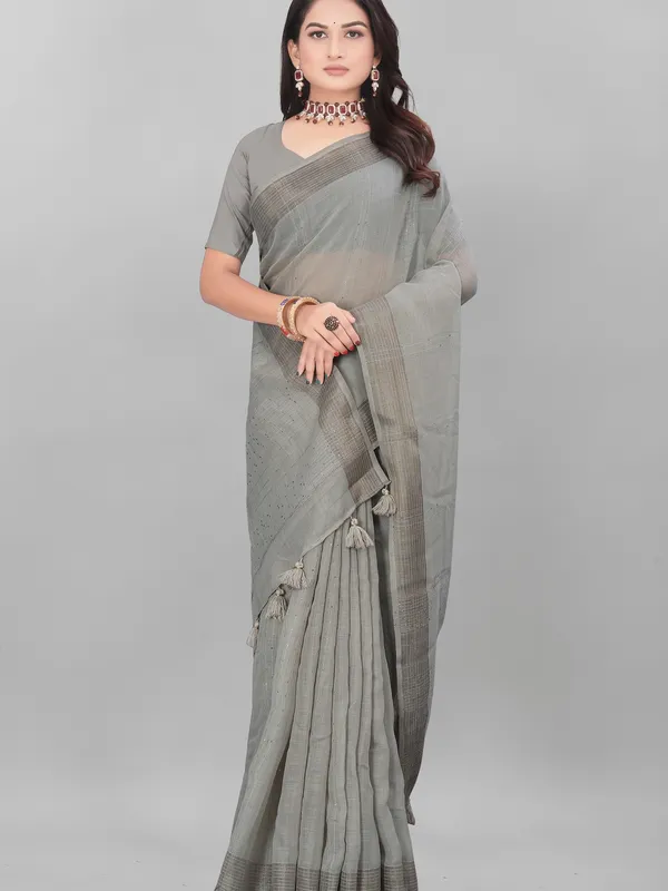 Suha_Womens_Grand_Fashion_Ethnic_Grey_Color_Saree