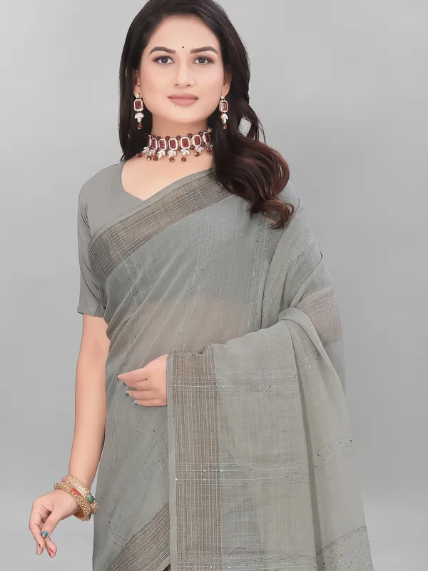 Suha_Womens_Grand_Fashion_Ethnic_Grey_Color_Saree