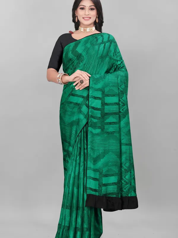 Suha_Womens_Grand_Fashion_Ethnic_Green_Color_Saree