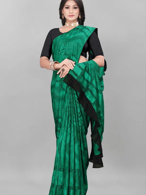 Suha_Womens_Grand_Fashion_Ethnic_Green_Color_Saree