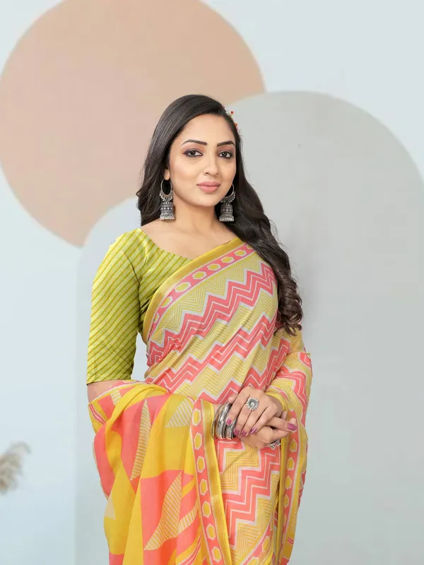 Suha_Womens_Grand_Fashion_Ethnic_Yellow_Color_Saree