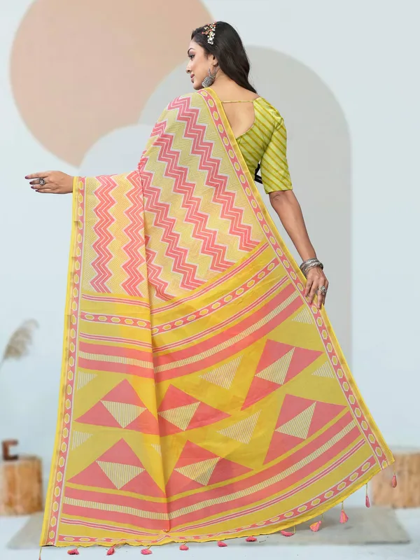 Suha_Womens_Grand_Fashion_Ethnic_Yellow_Color_Saree