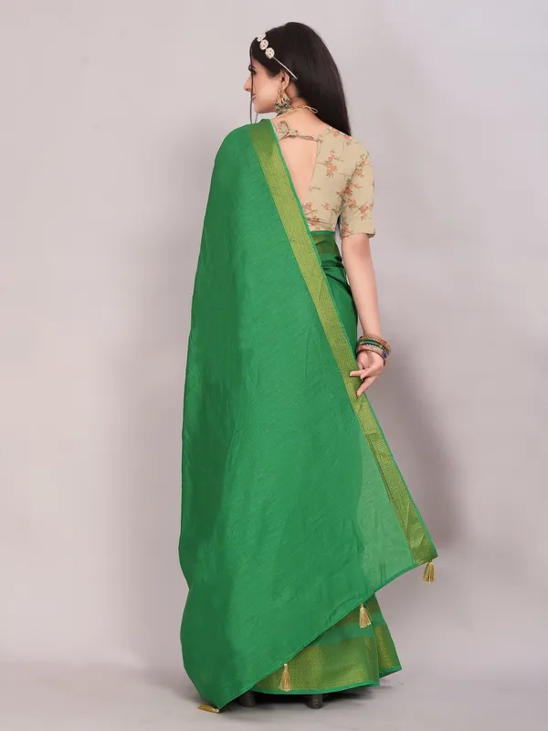 Suha_Womens_Grand_Fashion_Ethnic_Green_Color_Saree