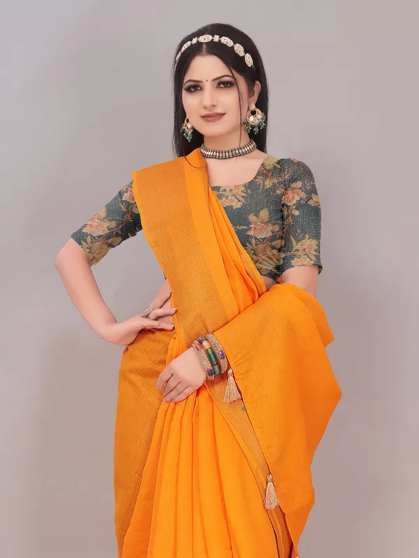 Suha_Womens_Grand_Fashion_Ethnic_Mustard_Color_Saree