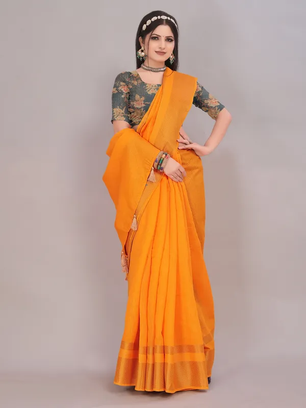 Suha_Womens_Grand_Fashion_Ethnic_Mustard_Color_Saree