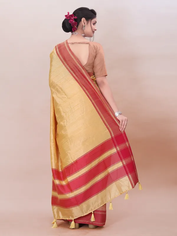 Suha_Womens_Grand_Fashion_Ethnic_Yellow_Color_Saree
