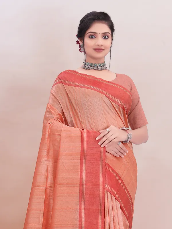 Suha_Womens_Grand_Fashion_Ethnic_Peach_Color_Saree
