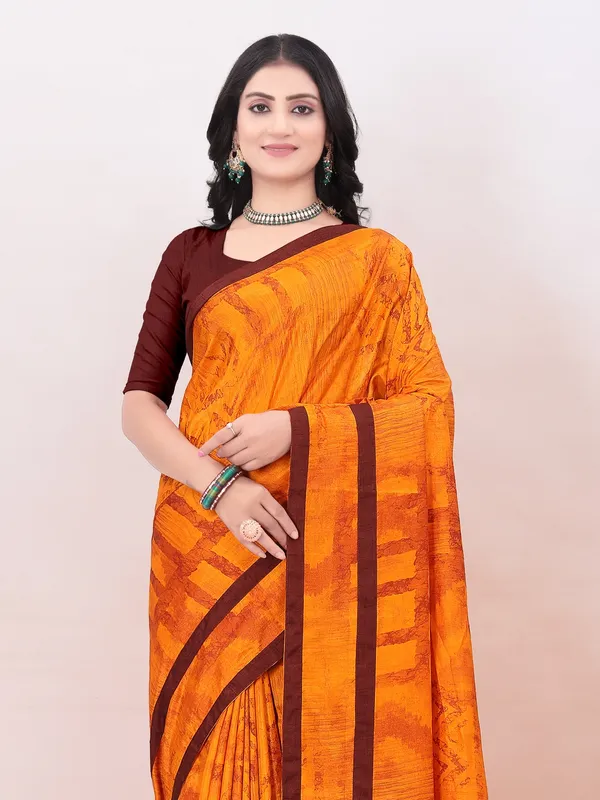 Suha_Womens_Grand_Fashion_Ethnic_Orange_Color_Saree