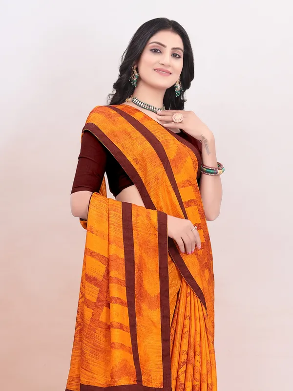 Suha_Womens_Grand_Fashion_Ethnic_Orange_Color_Saree