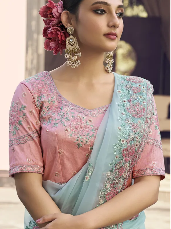 Suha_Womens_Premium_Fashion_Ethnic_Sea_Green_Color_Saree