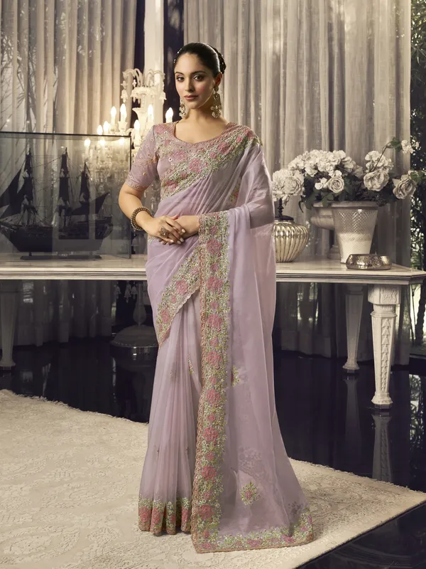 Suha_Womens_Premium_Fashion_Ethnic_Purple_Color_Saree