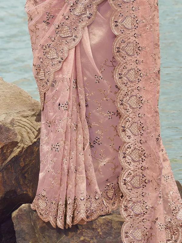Suha_Womens_Premium_Fashion_Ethnic_Pink_Color_Saree