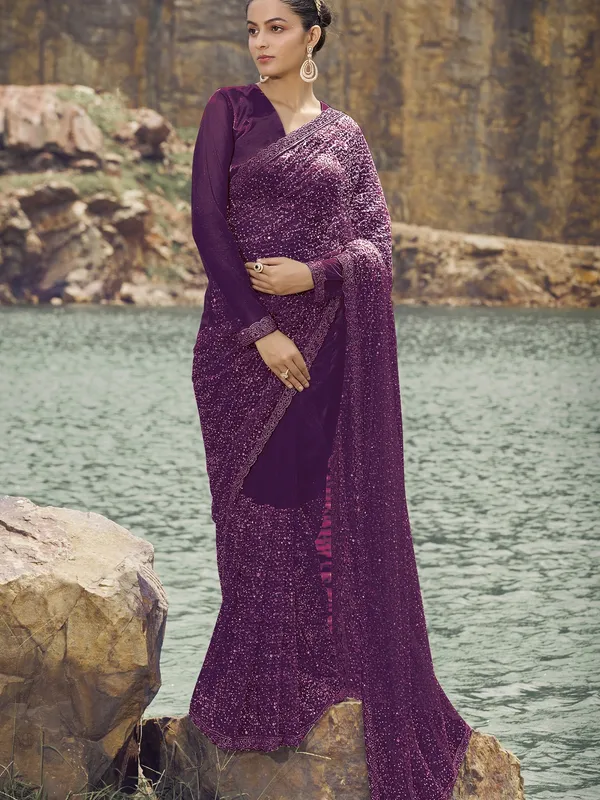 Suha_Womens_Premium_Fashion_Ethnic_Maroon_Color_Saree