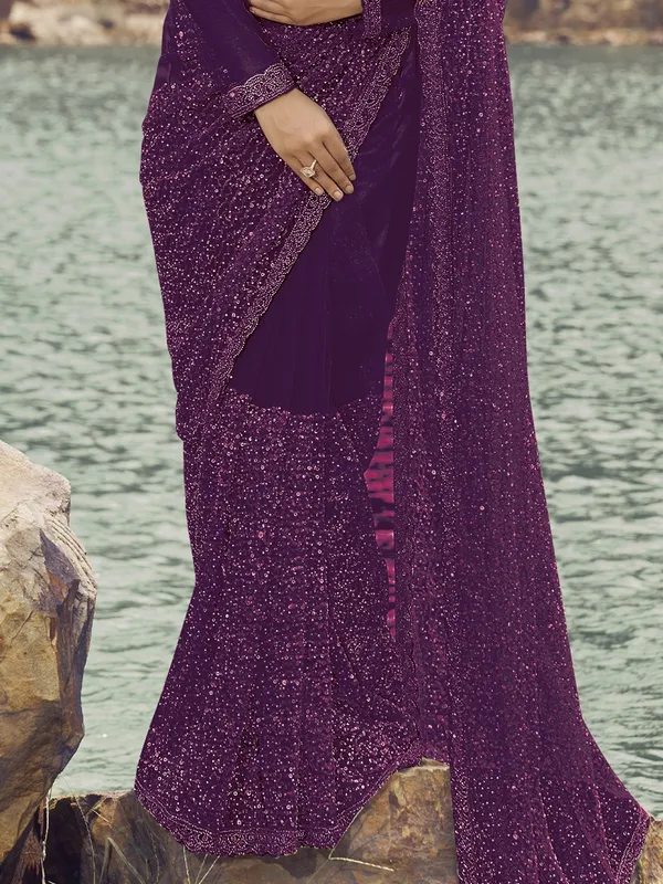 Suha_Womens_Premium_Fashion_Ethnic_Maroon_Color_Saree