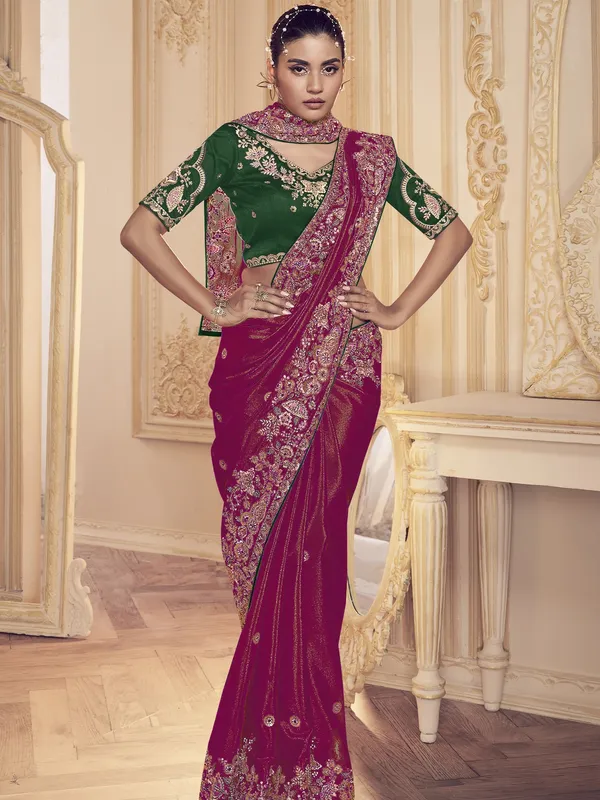 Suha_Womens_Premium_Fashion_Ethnic_Red_Color_Saree