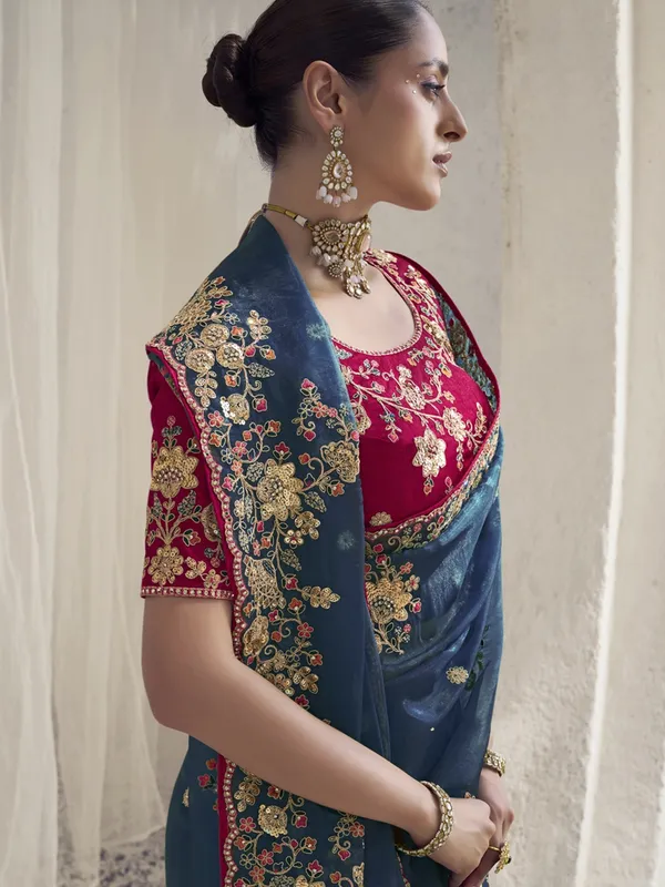 Suha_Womens_Premium_Fashion_Ethnic_Green_Color_Saree
