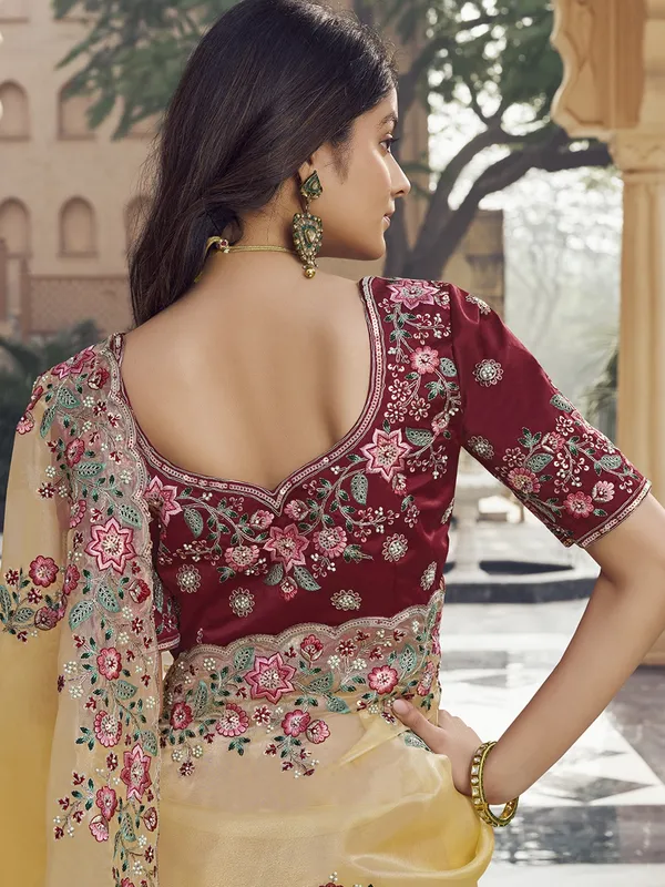 Suha_Womens_Premium_Fashion_Ethnic_Yellow_Color_Saree