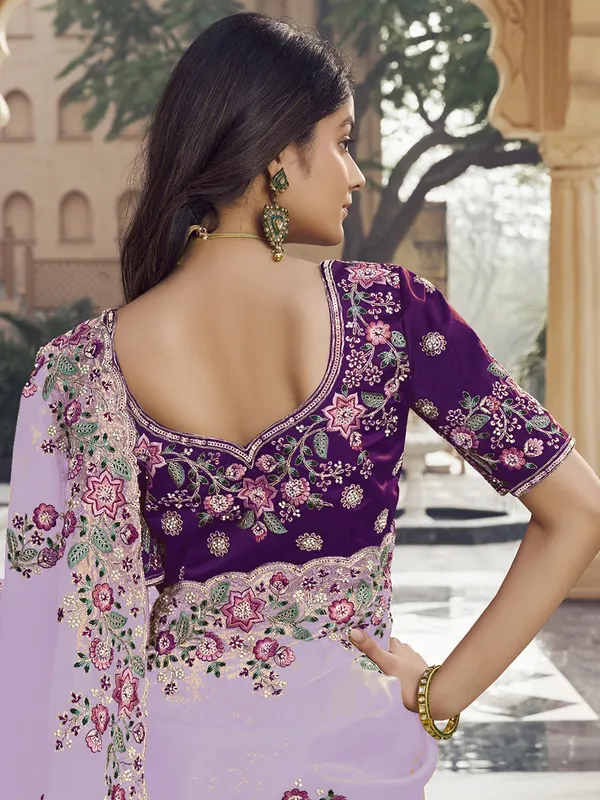 Suha_Womens_Premium_Fashion_Ethnic_Lavender_Color_Saree