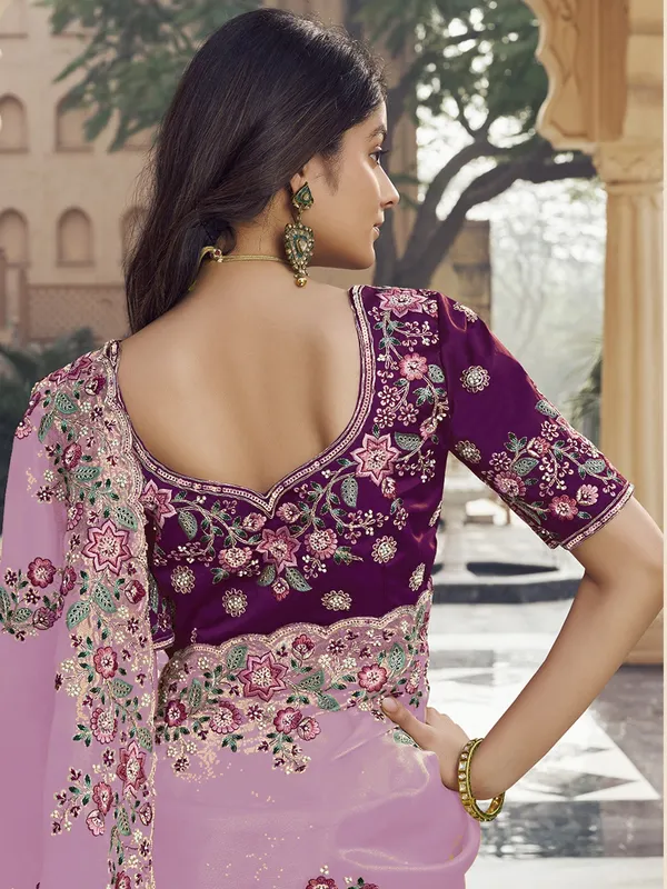 Suha_Womens_Premium_Fashion_Ethnic_Pink_Color_Saree