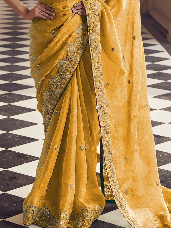 Suha_Womens_Premium_Fashion_Ethnic_Yellow_Color_Saree