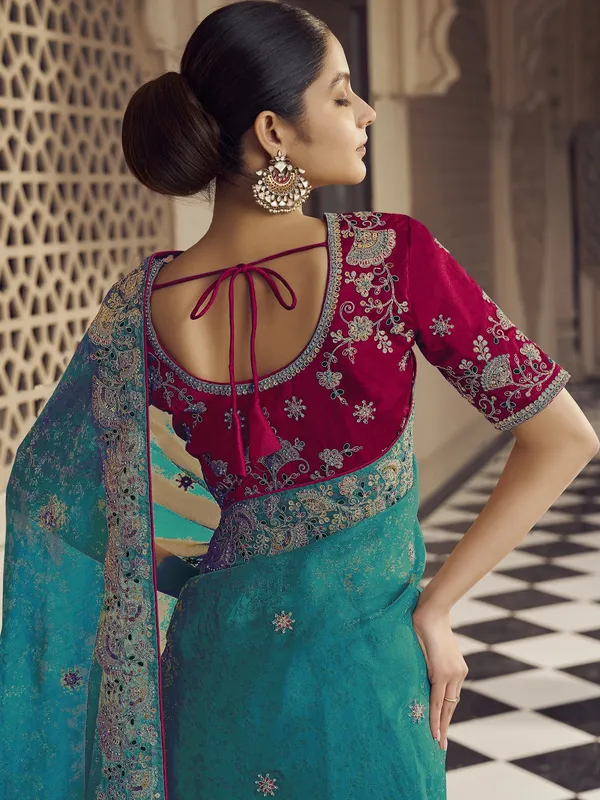 Suha_Womens_Premium_Fashion_Ethnic_Green_Color_Saree