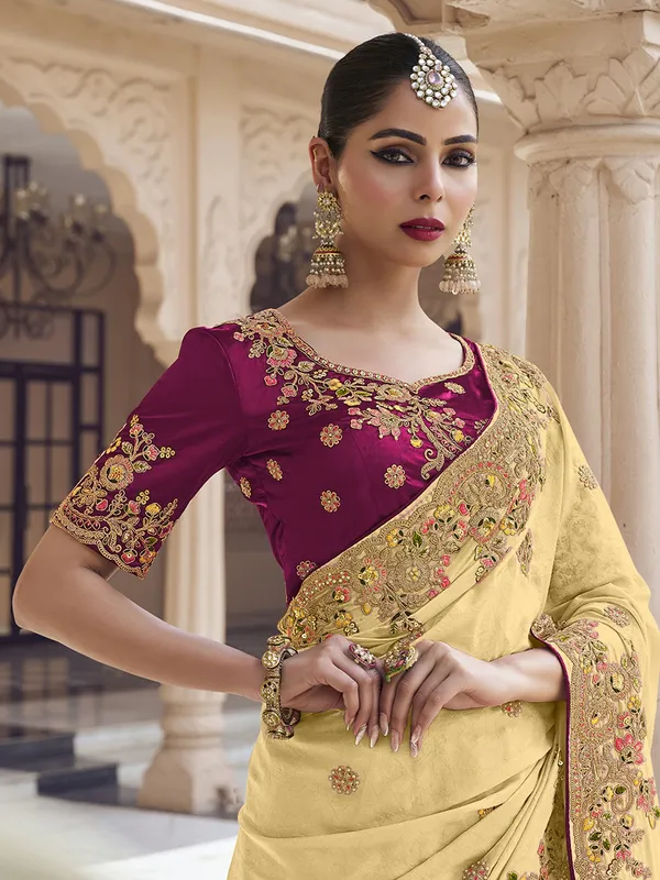 Suha_Womens_Premium_Fashion_Ethnic_Yellow_Color_Saree