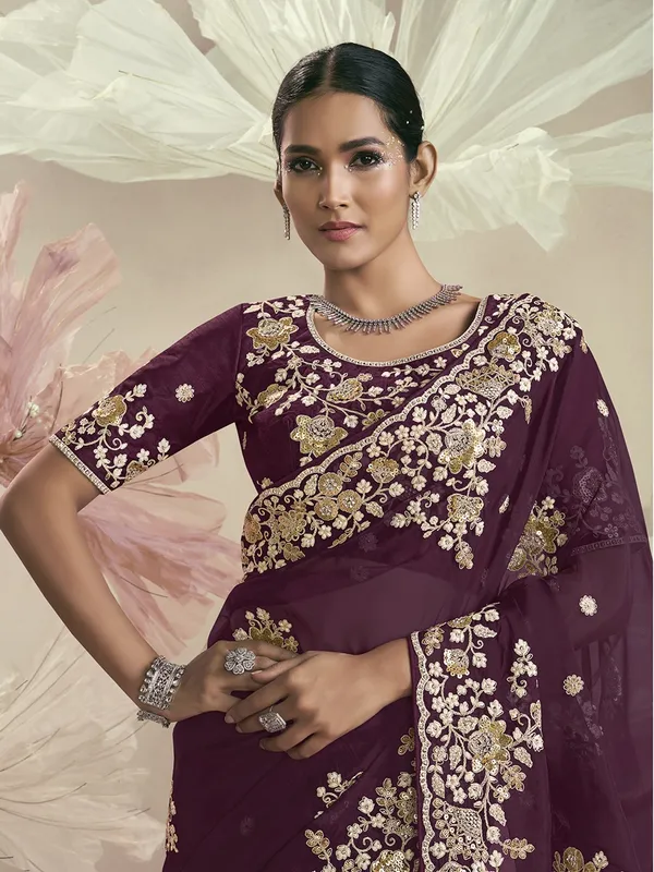 Suha_Womens_Premium_Fashion_Ethnic_Purple_Color_Saree